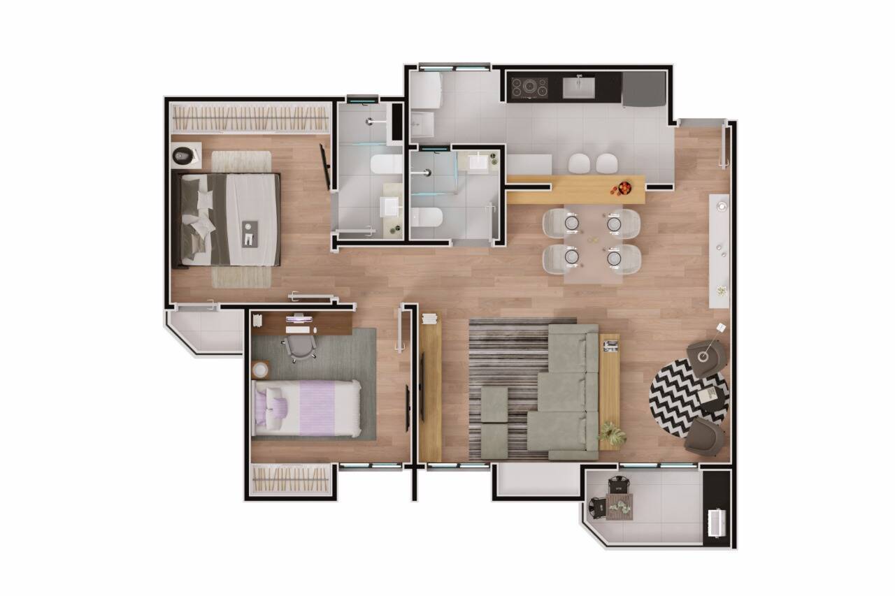 Apartamento à venda com 3 quartos, 80m² - Foto 6
